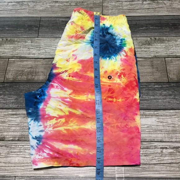 Empyre Tie Dye Swim Trunks Men’s M (Inseam 8) Lined Drawstring - Picture 4 of 11